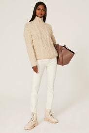 Sahel Cable Knit Turtleneck Sweater by Vanessa Bruno