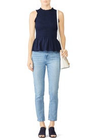 Blue Lorraine Top by Amanda Uprichard