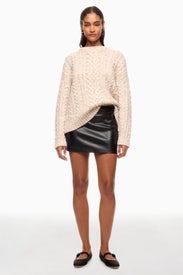 Speckled Beige Cable Knit Sweater by Club Monaco
