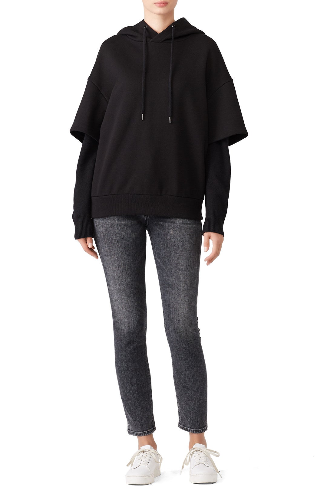 Knit Sleeved Hooded Sweatshirt by Goen. J 0
