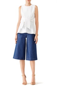 White Sims Top by Hunter Bell