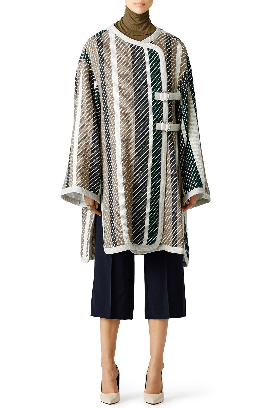 Oversize Stripe Blanket Coat by See by Chloé 0