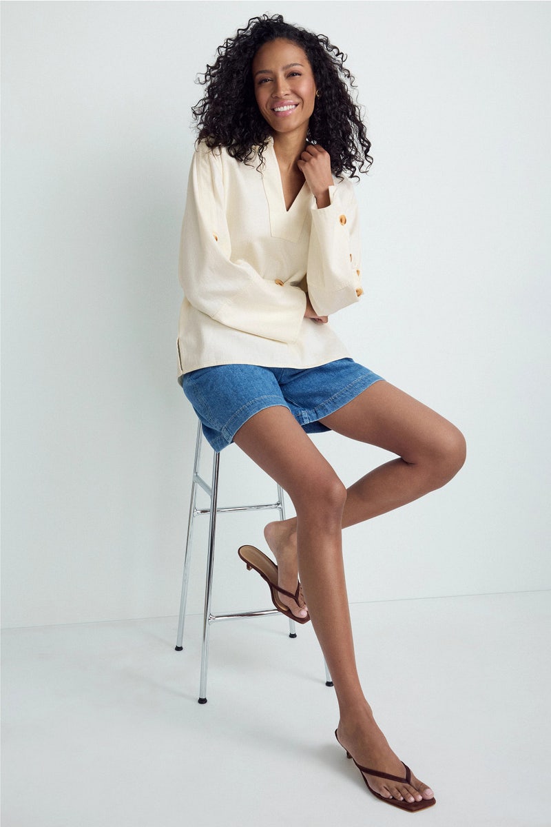 Lally Denim Top by Tanya Taylor - Photo 0