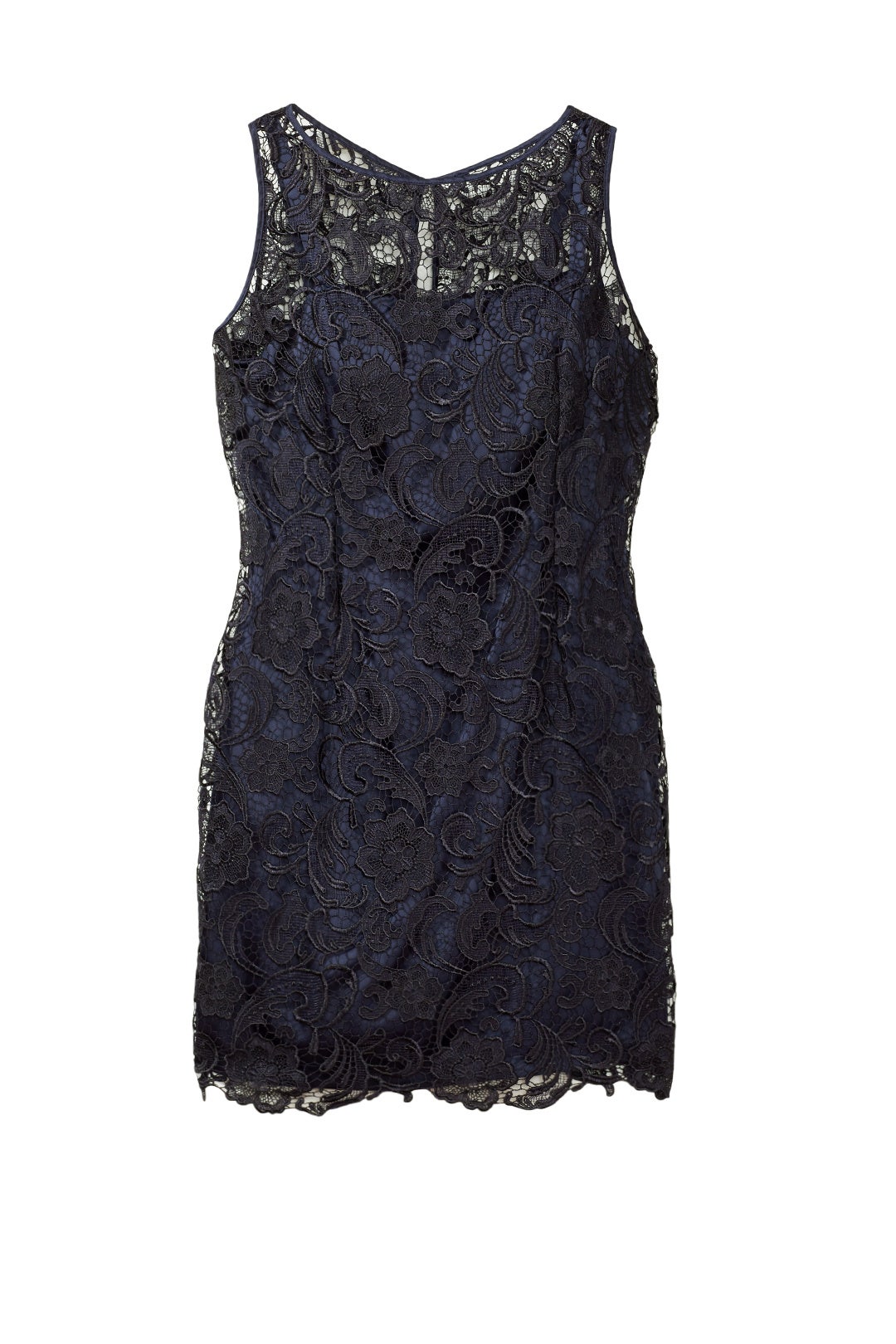 Dainty Danika Goes Navy Sheath by Adrianna Papell | Rent the Runway