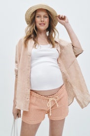 Striped Gauze Beach Shorts by HATCH