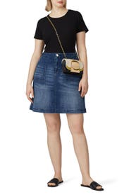 Woven Mini Skirt by JUNAROSE