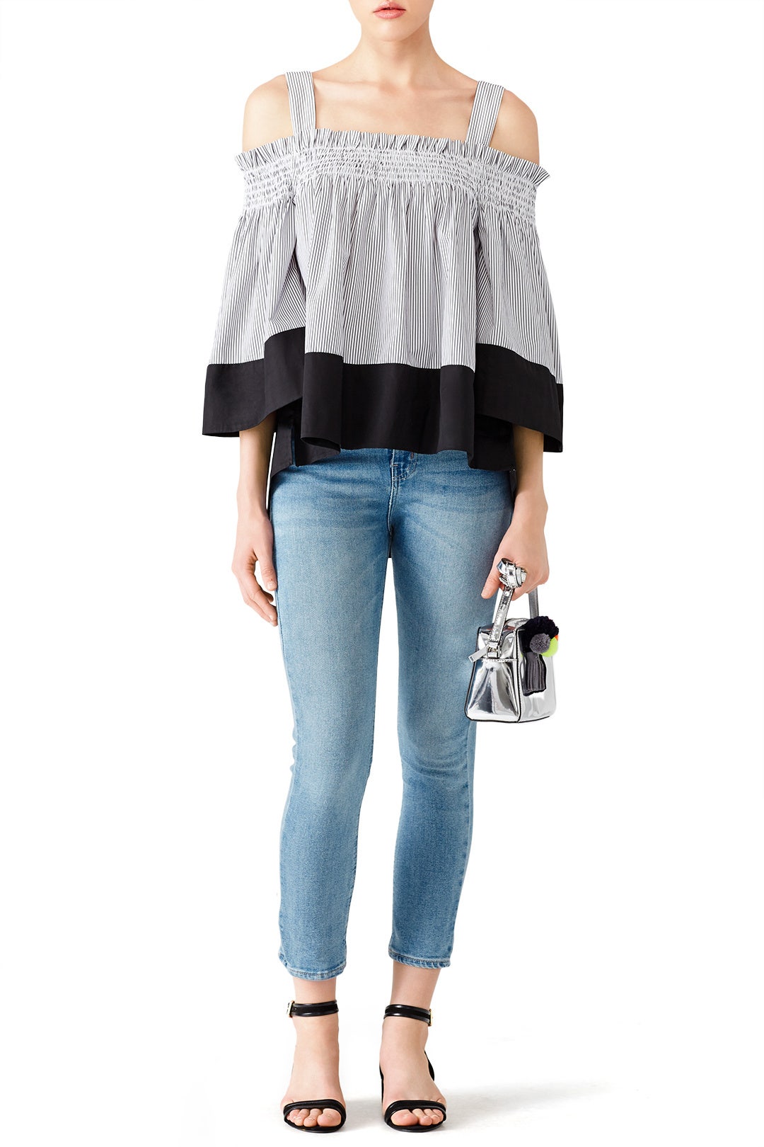Cold Shoulder Smock Top by KENDALL + KYLIE 0
