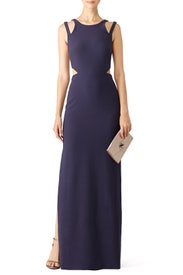 Navy Marina Cutout Gown by LIKELY