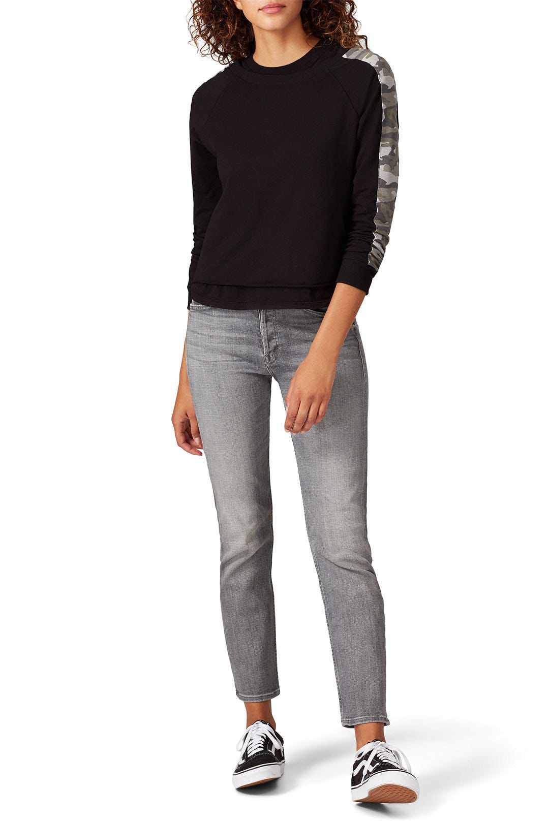 Camo Stripe Sweatshirt by MONROW 0