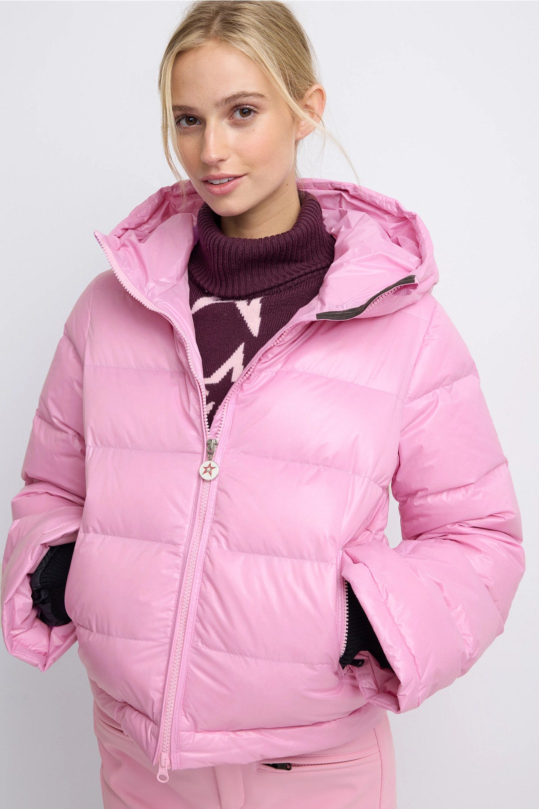 Pink Polar Flare Ski Jacket III by Perfect Moment 0