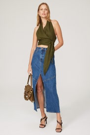 Tie Waist Halter Top by Polo Ralph Lauren