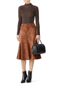 Faux Suede Flare Skirt by Slate & Willow
