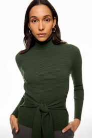 Tie Waist Long Sleeve Sweater by Toccin