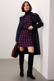 Plaid Sweater Skirt by Toccin