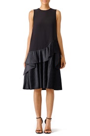 Black Plissé Dress by ADEAM