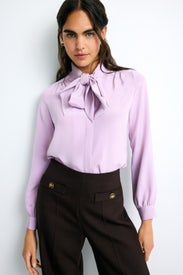 Tie-Neck Blouse by Ann Mashburn