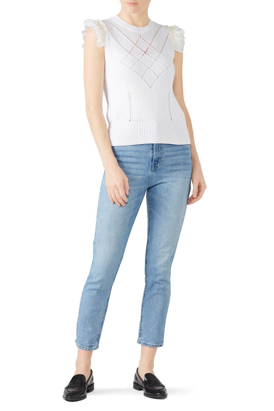 Broderie Anglaise Sleeveless Sweater by Coach 0