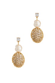 Pave Pod Earrings by Oscar de la Renta