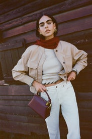 Faux Leather Mixed Pocket Bomber by 3.1 Phillip Lim