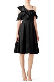 Ruffle Me Black Dress by Slate & Willow