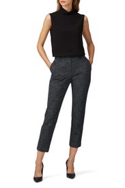 Speckled Cropped Tailored Trousers by Theory
