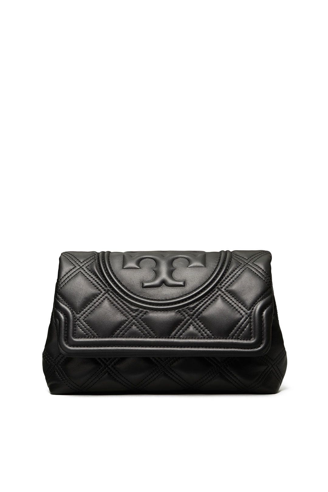 Black Fleming Soft Clutch by Tory Burch Accessories