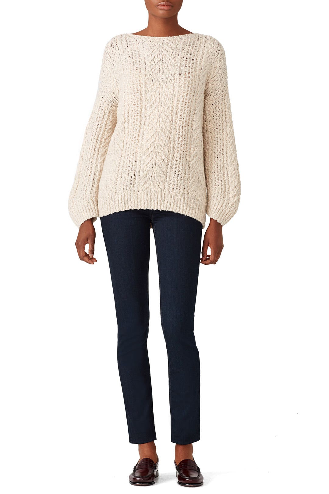 Cream Cable Sweater by VINCE. 0