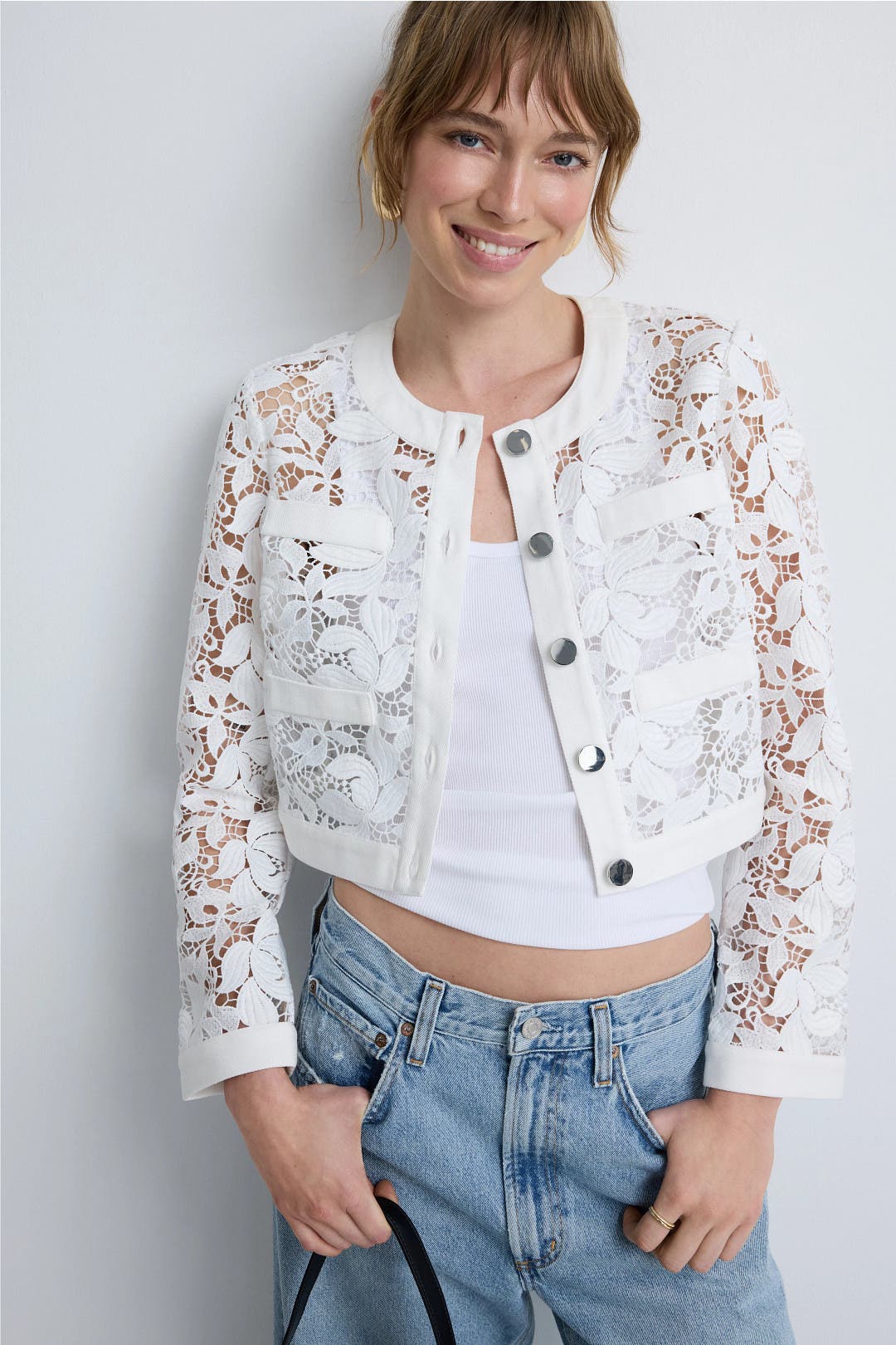 ジャケット・アウター Made in England x Three Crown Border SL Unlined Lace Jacket by Derek Lam 10 Crosby x RTR | Rent the Runway