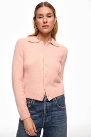 Open Collar Knit Cardigan by DUNST