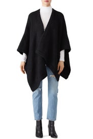 Black Chale Wrap Poncho by Elk
