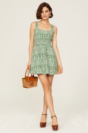 The Green Jacquard Cher Dress by Hill House Home