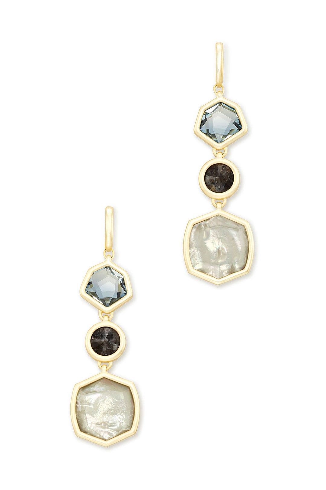 Steel Grey Mix Natalia Linear Earrings by Kendra Scott 1