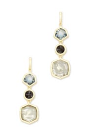 Steel Grey Mix Natalia Linear Earrings by Kendra Scott