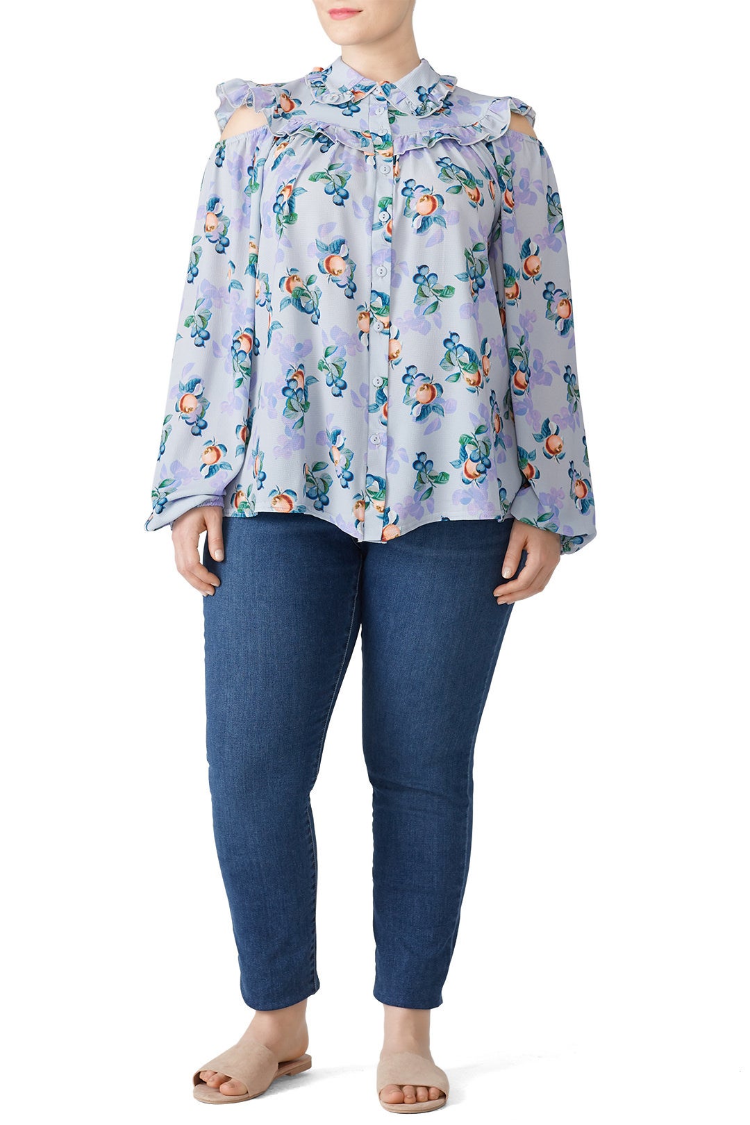 Peach Print Blouse by LOST INK 0