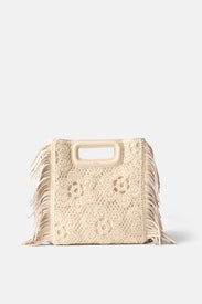 Crochet Knit M Bag by Maje