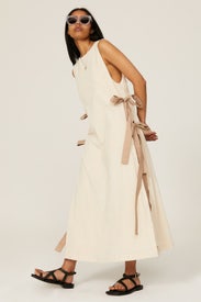 Cream Tie Dress by Pamela Love x RTR