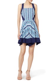 Geometric Grid Dress by Shoshanna