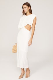 Overflow Drape Midi Dress by THIRD FORM