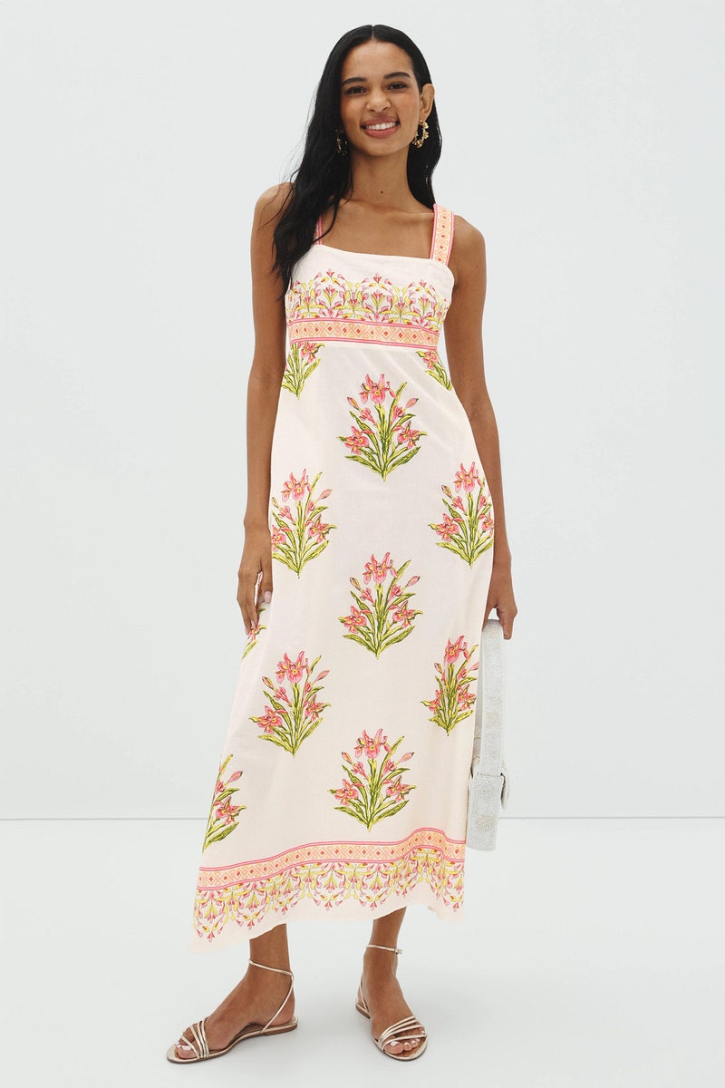 white dress for beach White Beach Boho Dress