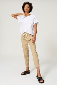 White Cross Front T-Shirt by Derek Lam 10 Crosby x RTR