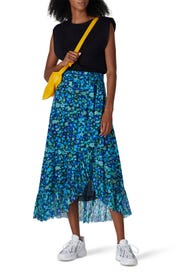 Floral Mesh Wrap Skirt by GANNI