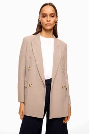 Grey Oversized Blazer by BOSS