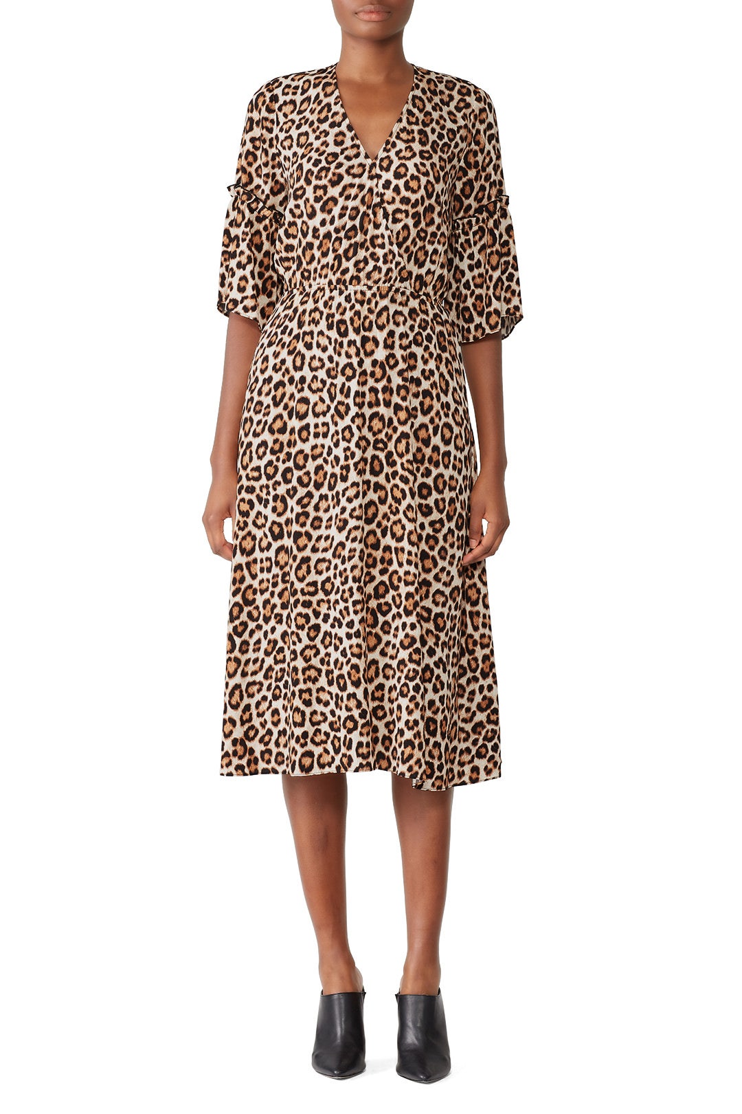 Leopard Mathieu Dress by Just Female 0