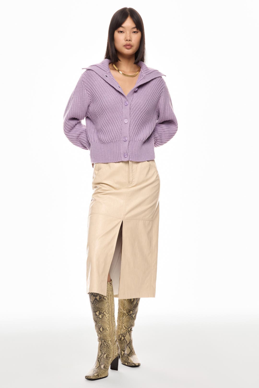 ★韓国人気★LOOKPLE★LOOK GRAPHY BUTTON COLLAR SWEATSHIRT Collared Button Up Sweater by Jason Wu x RTR | Rent the Runway