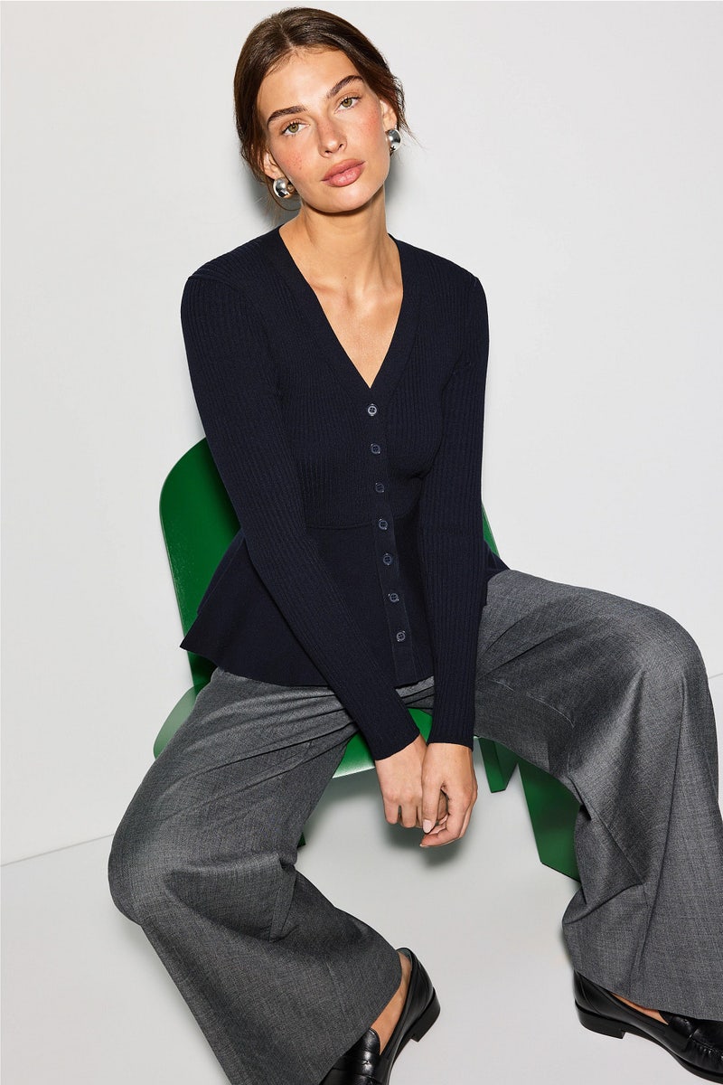 V-Neck Peplum Cardigan by Jason Wu x RTR - Photo 0