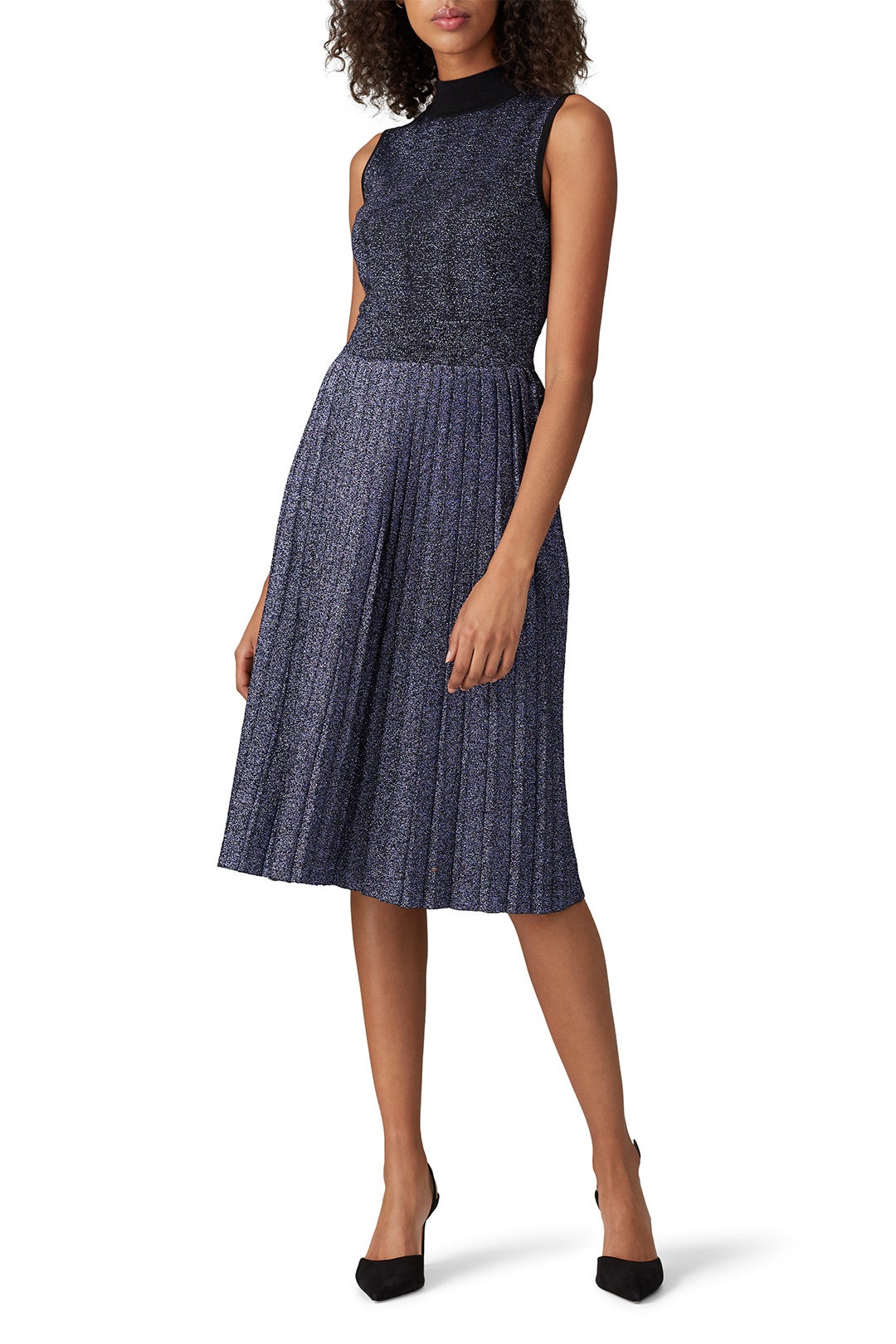 Metallic Pleated Sweater Dress by kate spade new york 0