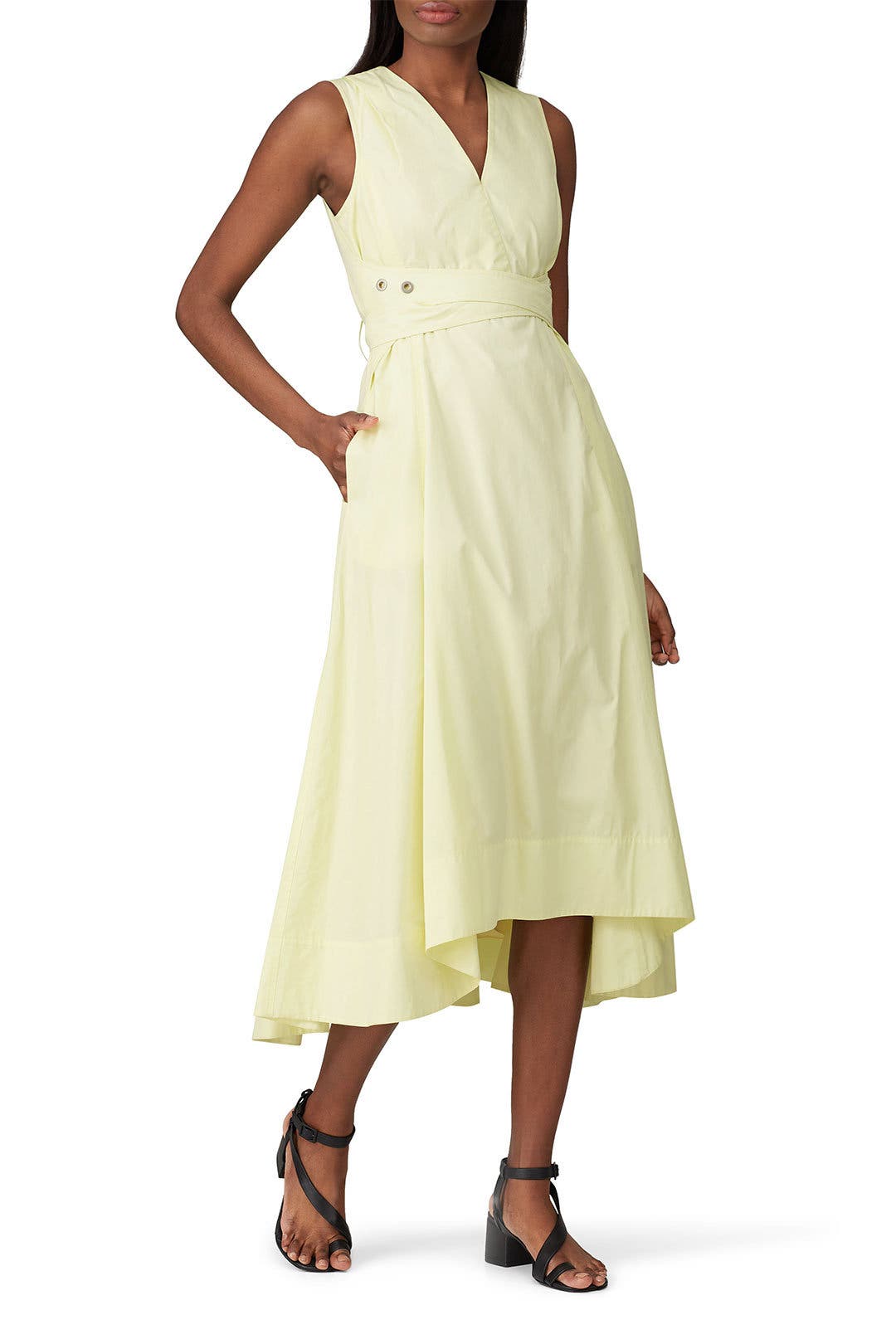 Sleeveless Poplin V-Neck Dress by 3.1 Phillip Lim | Rent the