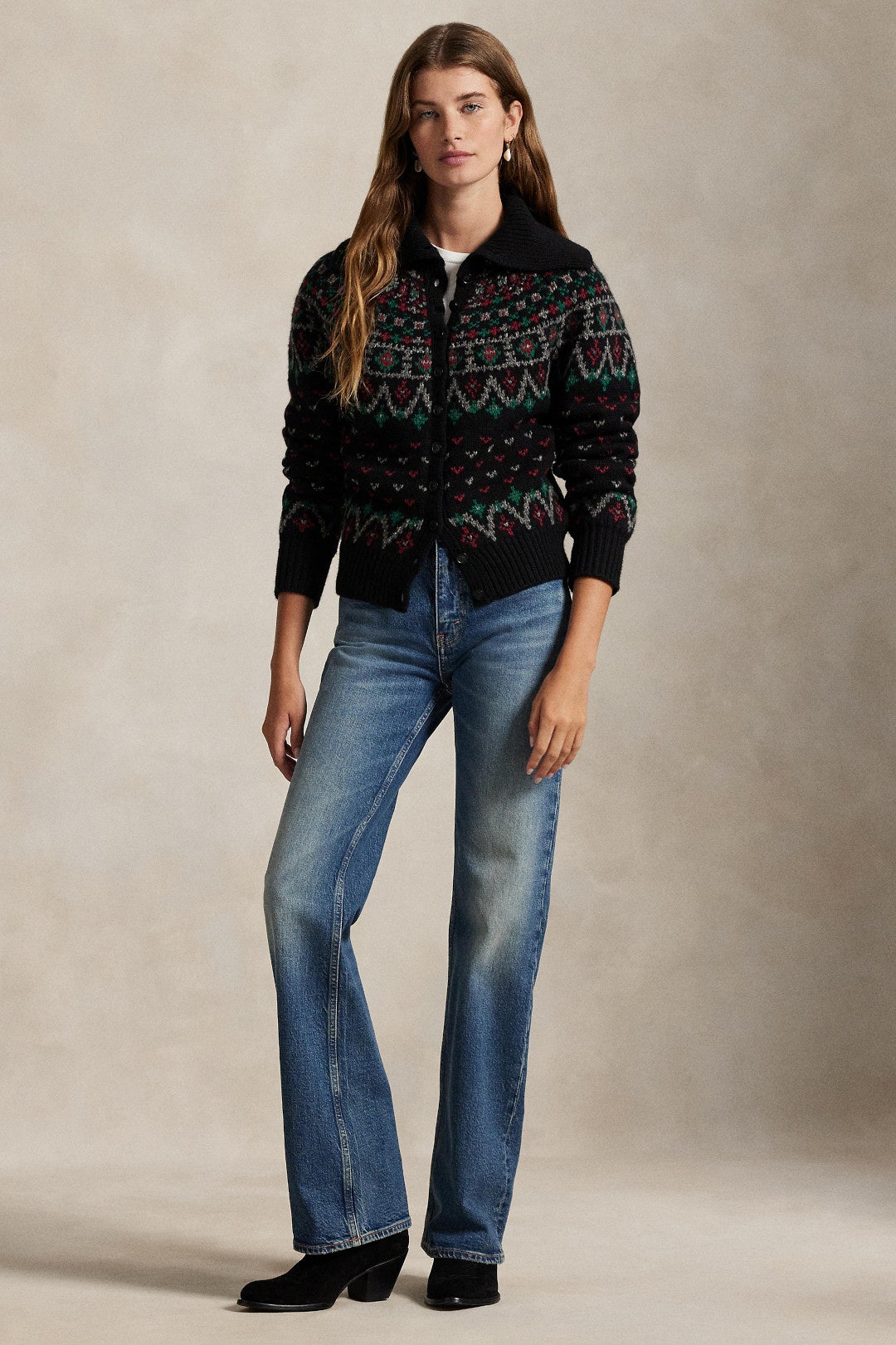 Long Sleeve Collared Cardigan by Polo Ralph Lauren 0