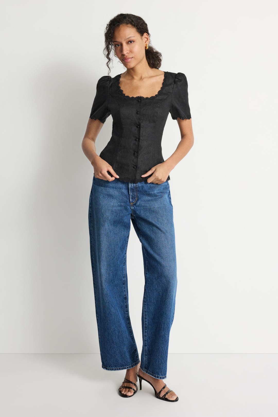 Anabella Linen Top by Reformation | Rent the Runway