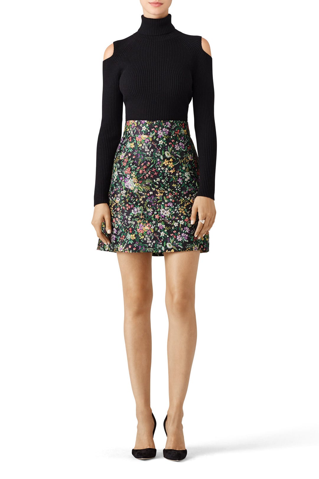 Floral Jacquard Skirt by Tibi 0